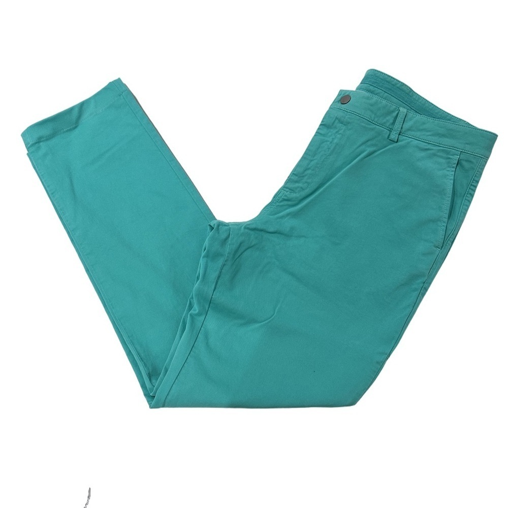Spoke Teal Blue Chino Pants Mens Waist 36 Tapered Stretch